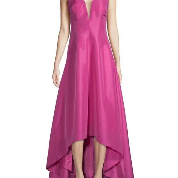 Dresses | Calvin Klein Deep Vneck Hilo Ball Gown Size 2 Dark Pink Brand New  | Poshmark